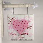 White Love Bead Board with Pink Heart Plaque Arrow Collection