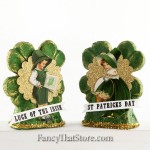 Lad and Lass Four Leaf Clovers by Tina Haller Set of 2