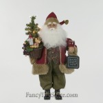Lighted Red Wine Santa by Karen Didion