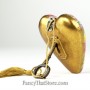 Back of Gold Art Heart Key Easel View