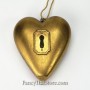 Back of Gold Art Heart Key Hole View