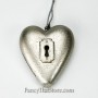 Back of Silver Art Heart Key Hole View