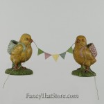 Chicks Holding Pennant Garland from Bethany Lowe Designs
