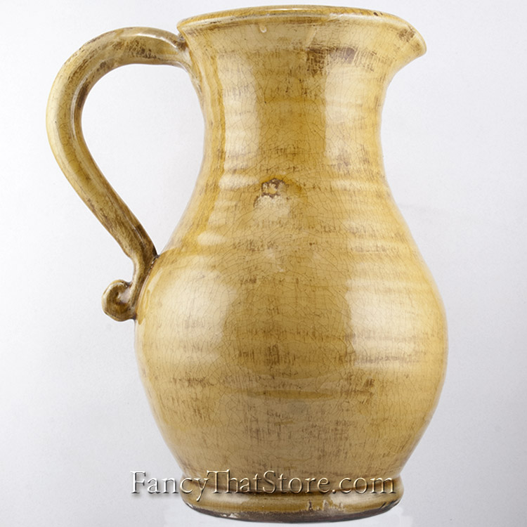 Tuscan Yellow Ceramic Water Pitcher