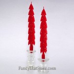 Red Christmas Tree Beeswax Candles