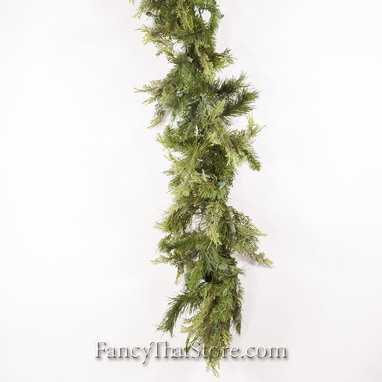 Mixed Pine and Cedar Garland - 9 Feet Long