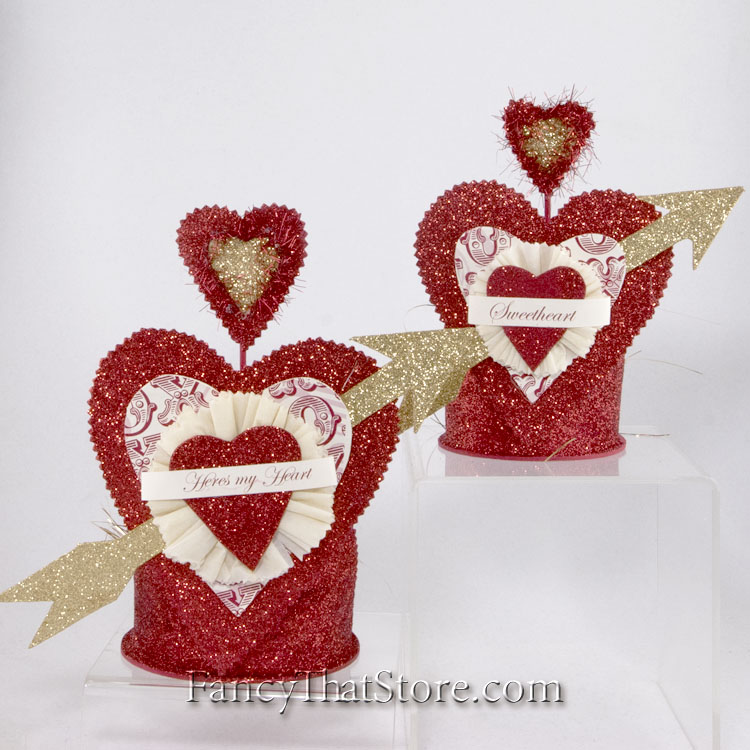 Nesting Valentine Crown Containers by Dee Foust Set of 2