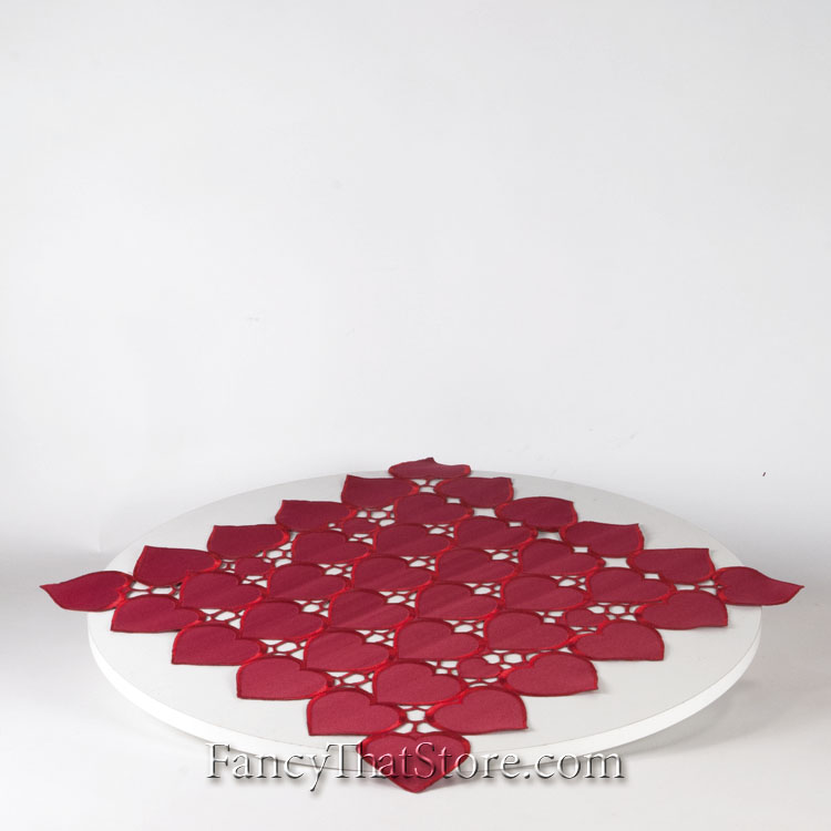 All Over Hearts Table Topper