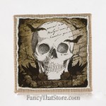Burlap Square Skull by Tina Haller 1 of 3