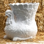White Ceramic Turkey Vase