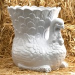 White Ceramic Turkey Vase
