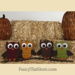 Wood Owls On Stands