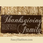Thanksgiving Traditions Wood Tile