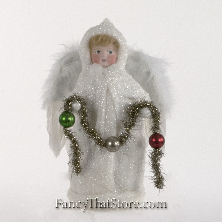 Angel Tree Topper with Ball Garland by Elaine Roesle