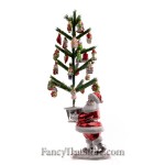 Retro Santa with Tree and Mini Glass Ornaments