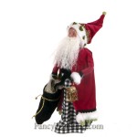 Black and White Check Santa by Byers' Choice