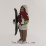 Sking Girl With Snowboard by Byers' Choice