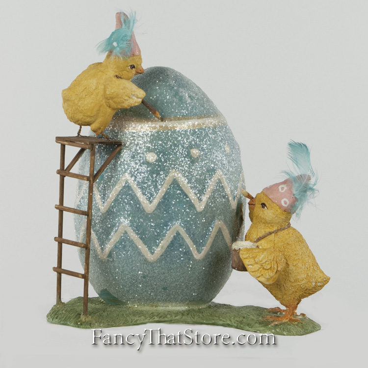 Chicks Painting Egg from Bethany Lowe Designs