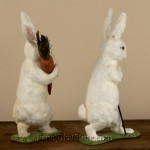 Flocked Bunnies with Carrots Set of 2 from Bethany Lowe