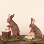Rabbit with Easter Eggs Set of 2 from Bethany Lowe