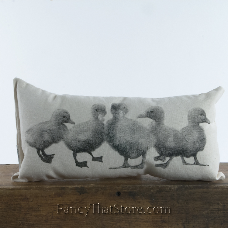Baby Ducklings Pillow by Eric and Christopher