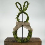 Moss Rabbit Wreath Standing