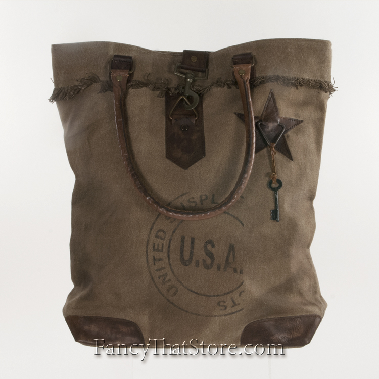 USA Stamped Canvas Tote Bag from Mona B