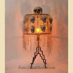 Gothic Glow Skull Table Lamp 1950's