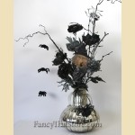 Black Magic Halloween Floral Arrangement